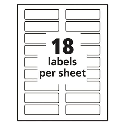 Avery Removable File Folder Labels With Sure Feed Technology 0.94 X 3.44 White 18/sheet 25 Sheets/pack - Office - Avery®