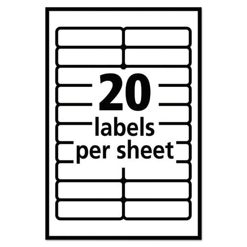 Avery Removable Multi-use Labels Inkjet/laser Printers 0.5 X 1.75 White 20/sheet 42 Sheets/pack (5422) - Office - Avery®