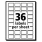 Avery Removable Multi-use Labels Inkjet/laser Printers 0.5 X 0.75 White 36/sheet 28 Sheets/pack (5418) - Office - Avery®
