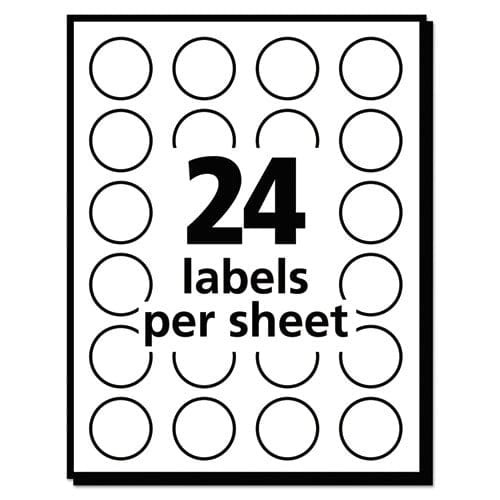 Avery Removable Multi-use Labels Inkjet/laser Printers 0.75 Dia White 24/sheet 42 Sheets/pack (5408) - Office - Avery®