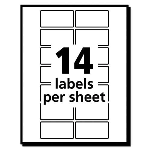 Avery Removable Multi-use Labels Inkjet/laser Printers 0.75 X 1.5 White 14/sheet 36 Sheets/pack (5430) - Office - Avery®