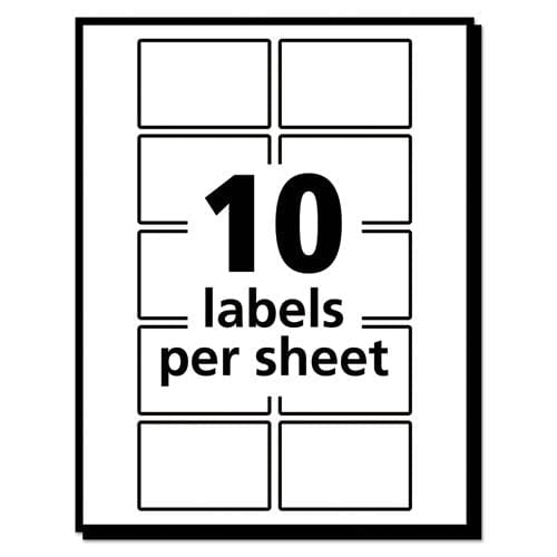 Avery Removable Multi-use Labels Inkjet/laser Printers 1 X 1.5 White 10/sheet 50 Sheets/pack (5434) - Office - Avery®