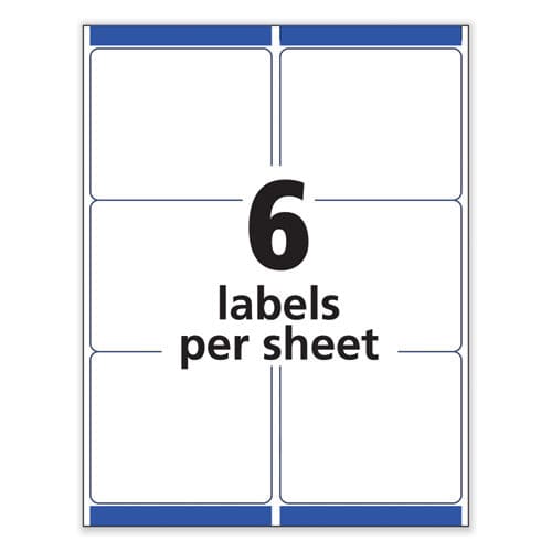 Avery Removable Multi-use Labels Inkjet/laser Printers 3.33 X 4 White 6/sheet 25 Sheets/pack - Office - Avery®