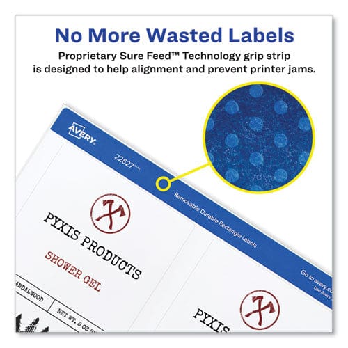 Avery Removable Print-to-the-edge White Labels W/ Sure Feed 3.5 X 4.75 32/pack - Office - Avery®