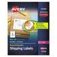 Avery Repositionable Shipping Labels W/surefeed Laser 3.33 X 4 White 600/box - Office - Avery®