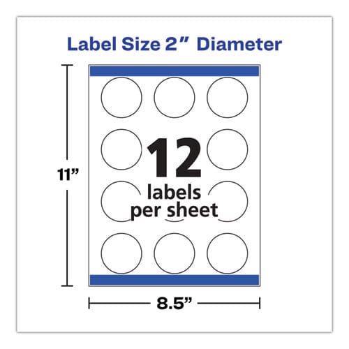 Avery Round Print-to-the Edge Labels With Sure Feed And Easy Peel 2 Dia Glossy Clear 120/pk - Office - Avery®