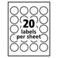 Avery Round Print-to-the Edge Labels With Surefeed And Easypeel 1.67 Dia Glossy Clear 500/pk - Office - Avery®