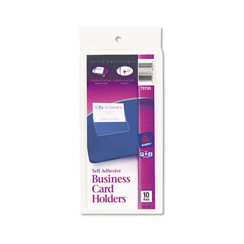 Avery Self-adhesive Top-load Business Card Holders Top Load 3.5 X 2 Clear 10/pack - Office - Avery®