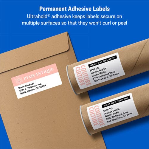 Avery Shipping Labels W/ Trueblock Technology Inkjet/laser Printers 3.33 X 4 White 6/sheet 500 Sheets/box - Office - Avery®