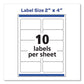 Avery Shipping Labels W/ Trueblock Technology Laser Printers 2 X 4 White 10/sheet 250 Sheets/box - Office - Avery®