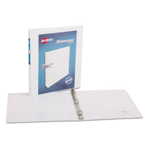 Avery Showcase Economy View Binder With Round Rings 3 Rings 0.5 Capacity 11 X 8.5 White - School Supplies - Avery®