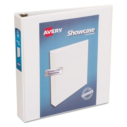 Avery Showcase Economy View Binder With Round Rings 3 Rings 1.5 Capacity 11 X 8.5 White - School Supplies - Avery®