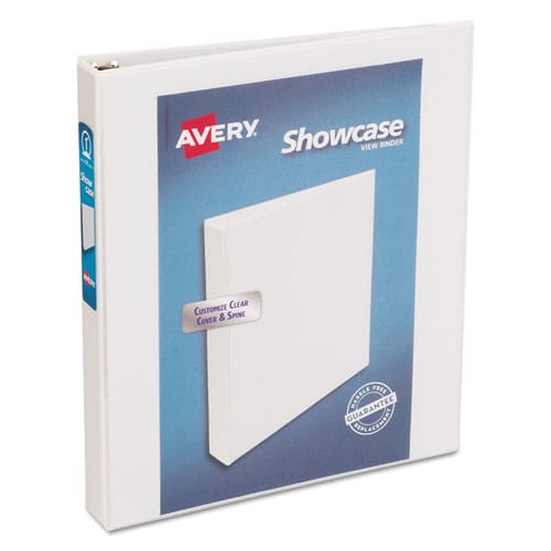Avery Showcase Economy View Binder With Round Rings 3 Rings 1 Capacity 11 X 8.5 White - School Supplies - Avery®