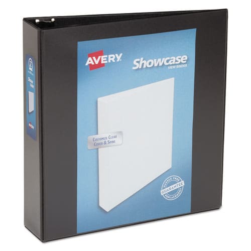 Avery Showcase Economy View Binder With Round Rings 3 Rings 2 Capacity 11 X 8.5 Black - School Supplies - Avery®