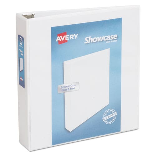 Avery Showcase Economy View Binder With Round Rings 3 Rings 2 Capacity 11 X 8.5 White - School Supplies - Avery®