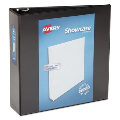 Avery Showcase Economy View Binder With Round Rings 3 Rings 3 Capacity 11 X 8.5 Black - School Supplies - Avery®