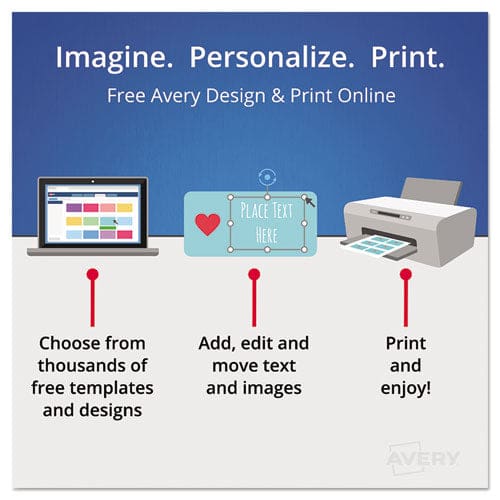Avery Small Tent Card Ivory 2 X 3.5 4 Cards/sheet 40 Sheets/pack - Office - Avery®