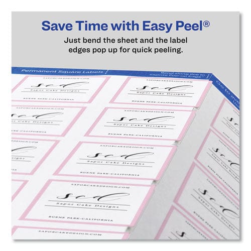 Avery Square Labels With Sure Feed And Trueblock 2 X 2 White 300/pack - Office - Avery®