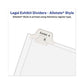 Avery Avery-style Preprinted Legal Bottom Tab Divider 26-tab Exhibit B 11 X 8.5 White 25/pk - Office - Avery®