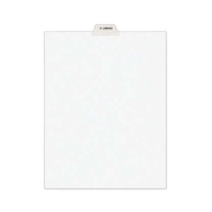 Avery Avery-style Preprinted Legal Bottom Tab Divider 26-tab Exhibit H 11 X 8.5 White 25/pk - Office - Avery®