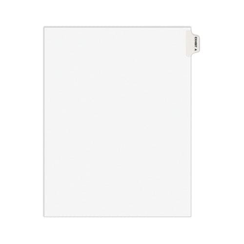 Avery Avery-style Preprinted Legal Bottom Tab Divider 26-tab Exhibit H 11 X 8.5 White 25/pk - Office - Avery®