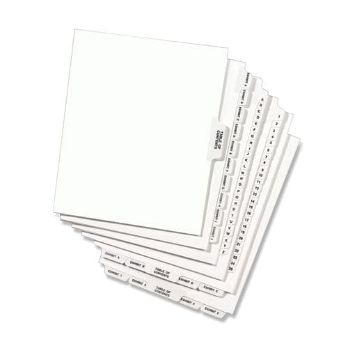 Avery Avery-style Preprinted Legal Bottom Tab Divider 26-tab Exhibit J 11 X 8.5 White 25/pk - Office - Avery®