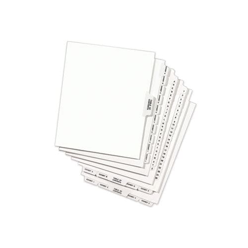 Avery Avery-style Preprinted Legal Bottom Tab Dividers 26-tab Exhibit O 11 X 8.5 White 25/pack - Office - Avery®