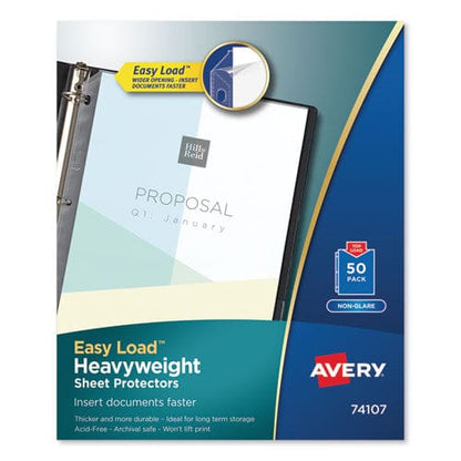 Avery Top-load Poly Sheet Protectors Heavy Gauge Letter Nonglare 50/box - School Supplies - Avery®