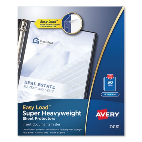 Avery Top-load Poly Sheet Protectors Heavy Gauge Letter Nonglare 50/box - School Supplies - Avery®