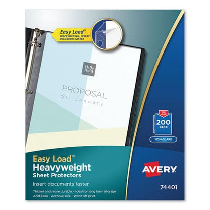 Avery Top-load Poly Sheet Protectors Heavyweight Letter Nonglare 200/box - School Supplies - Avery®
