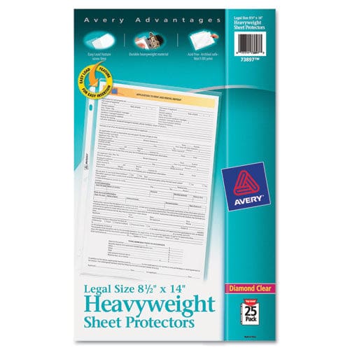 Avery Top-load Polypropylene Sheet Protector Heavy Legal Diamond Clear 25/pack - School Supplies - Avery®