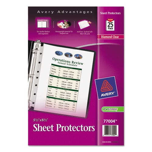 Avery Top Load Sheet Protector Heavyweight 8.5 X 5.5 Clear 25/pack - School Supplies - Avery®