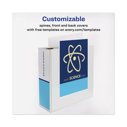 Avery Touchguard Protection Heavy-duty View Binders With Slant Rings 3 Rings 4 Capacity 11 X 8.5 White - School Supplies - Avery®