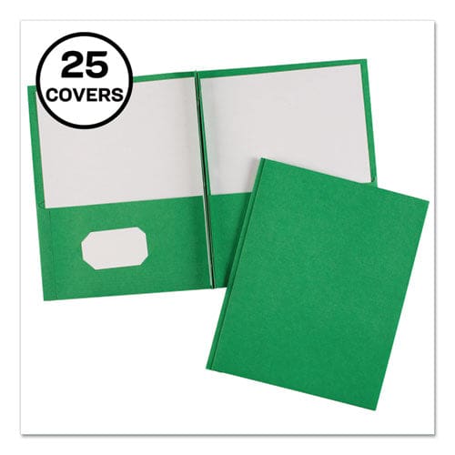 Avery Two-pocket Folder Prong Fastener 0.5 Capacity 11 X 8.5 Green 25/box - School Supplies - Avery®