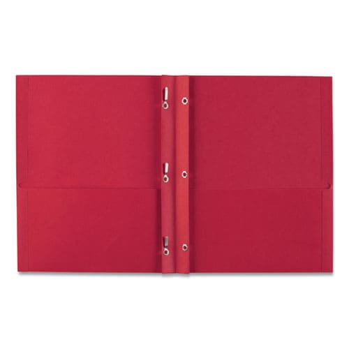 Avery Two-pocket Folder Prong Fastener 0.5 Capacity 11 X 8.5 Red 25/box - School Supplies - Avery®