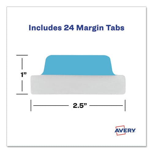 Avery Ultra Tabs Repositionable Tabs Margin Tabs: 2.5 X 1 1/5-cut Assorted Colors 24/pack - Office - Avery®