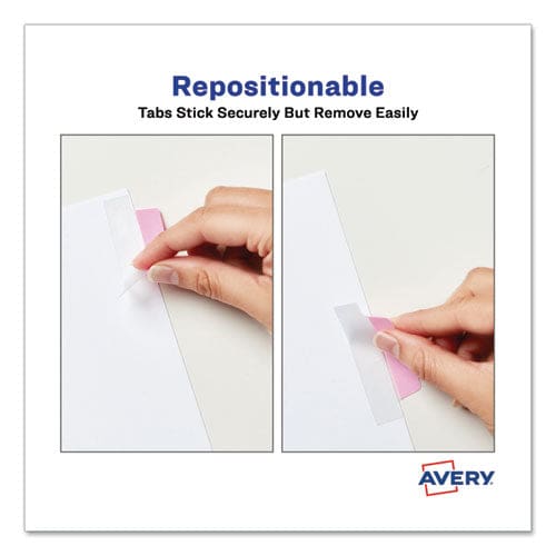 Avery Ultra Tabs Repositionable Tabs Margin Tabs: 2.5 X 1 1/5-cut Assorted Pastel Colors 24/pack - Office - Avery®