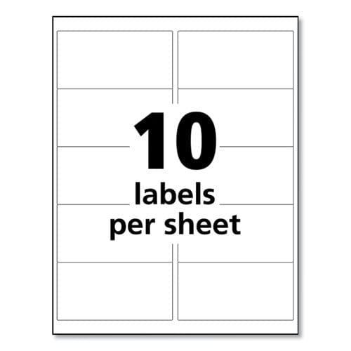 Avery Ultraduty Ghs Chemical Waterproof And Uv Resistant Labels 2 X 4 White 10/sheet 50 Sheets/pack - Office - Avery®