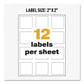 Avery Ultraduty Ghs Chemical Waterproof And Uv Resistant Labels 2 X 2 White 12/sheet 50 Sheets/box - Office - Avery®