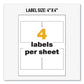 Avery Ultraduty Ghs Chemical Waterproof And Uv Resistant Labels 4 X 4 White 4/sheet 50 Sheets/box - Office - Avery®