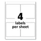 Avery Ultraduty Ghs Chemical Waterproof And Uv Resistant Labels 4 X 4 White 4/sheet 50 Sheets/pack - Office - Avery®