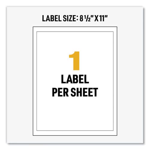 Avery Ultraduty Ghs Chemical Waterproof And Uv Resistant Labels 8.5 X 11 White 50/box - Office - Avery®