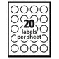 Avery Vibrant Inkjet Color-print Labels W/ Sure Feed 1.5 Dia White 400/pk - Office - Avery®