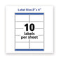 Avery Waterproof Shipping Labels With Trueblock And Sure Feed Laser Printers 2 X 4 White 10/sheet 50 Sheets/pack - Office - Avery®