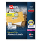 Avery Waterproof Shipping Labels With Trueblock And Sure Feed Laser Printers 3.33 X 4 White 6/sheet 50 Sheets/pack - Office - Avery®