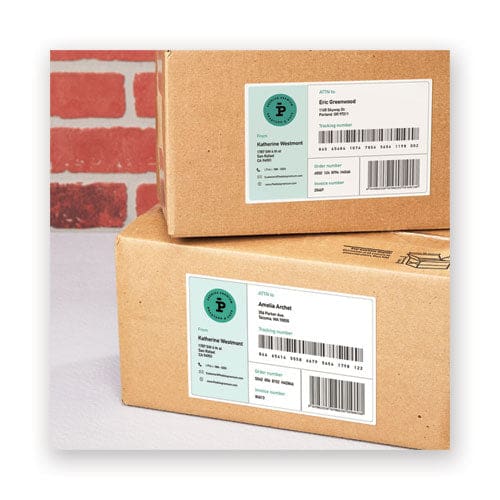 Avery Waterproof Shipping Labels With Trueblock Technology Laser Printers 5.5 X 8.5 White 2/sheet 500 Sheets/box - Office - Avery®