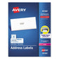 Avery White Address Labels W/ Sure Feed Technology For Laser Printers Laser Printers 1 X 2.63 White 30/sheet 250 Sheets/box - Office -