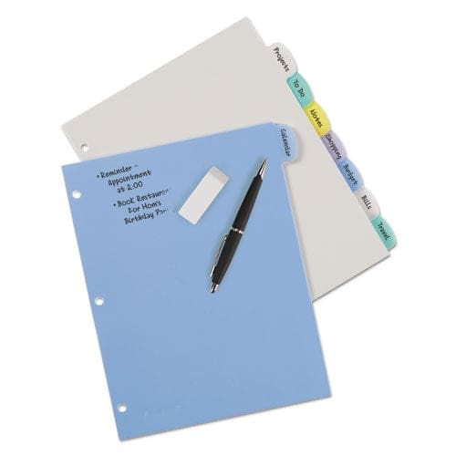 Avery Write And Erase Big Tab Durable Plastic Dividers 3-hole Punched 8-tab 11 X 8.5 Assorted 1 Set - School Supplies - Avery®