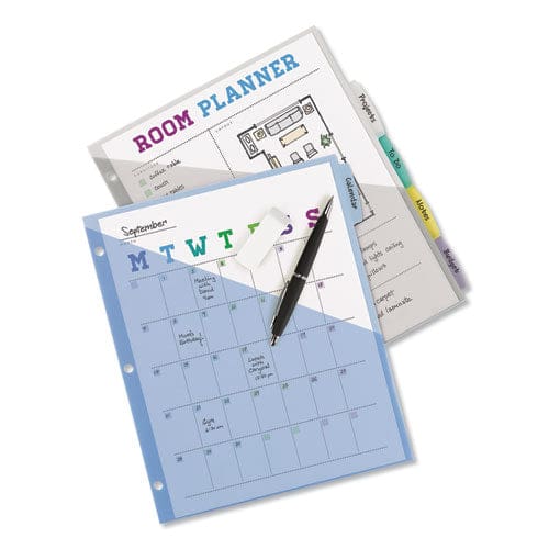 Avery Write And Erase Durable Plastic Dividers With Slash Pocket 3-hold Punched 5-tab 11.13 X 9.25 Assorted 1 Set - School Supplies - Avery®