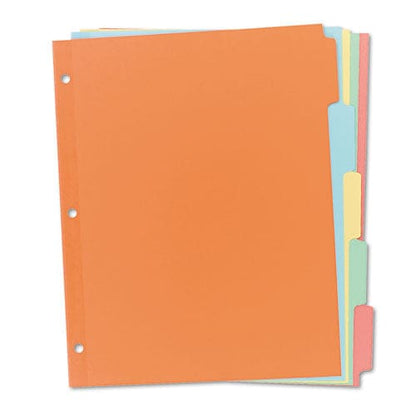Avery Write And Erase Plain-tab Paper Dividers 5-tab 11 X 8.5 Multicolor 36 Sets - School Supplies - Avery®